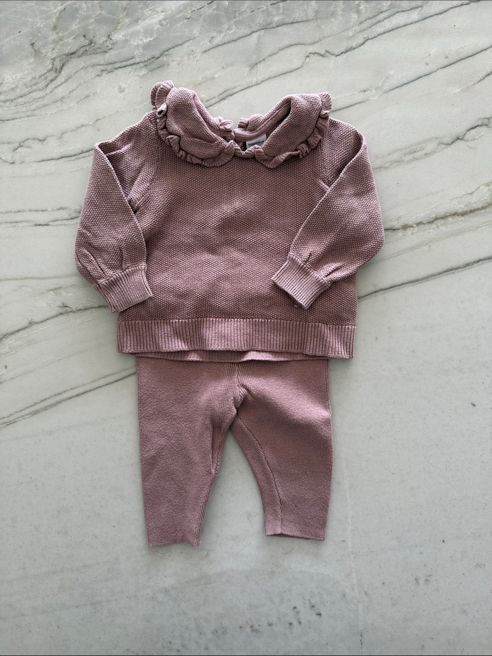 Nordstrom Baby Knit Sweater Romper in Dusty Mauve
